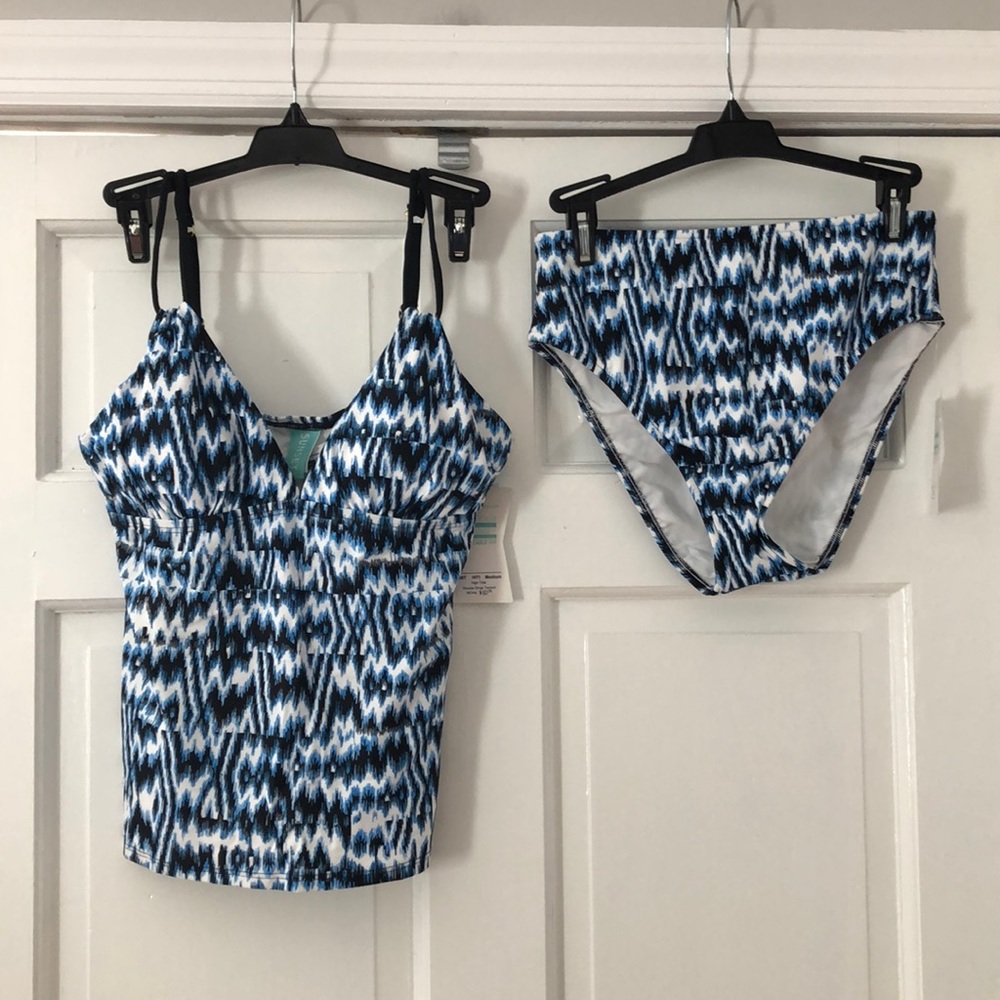 Sunsets HIGH TIDE Tankini/High Waist Swimsuit MED